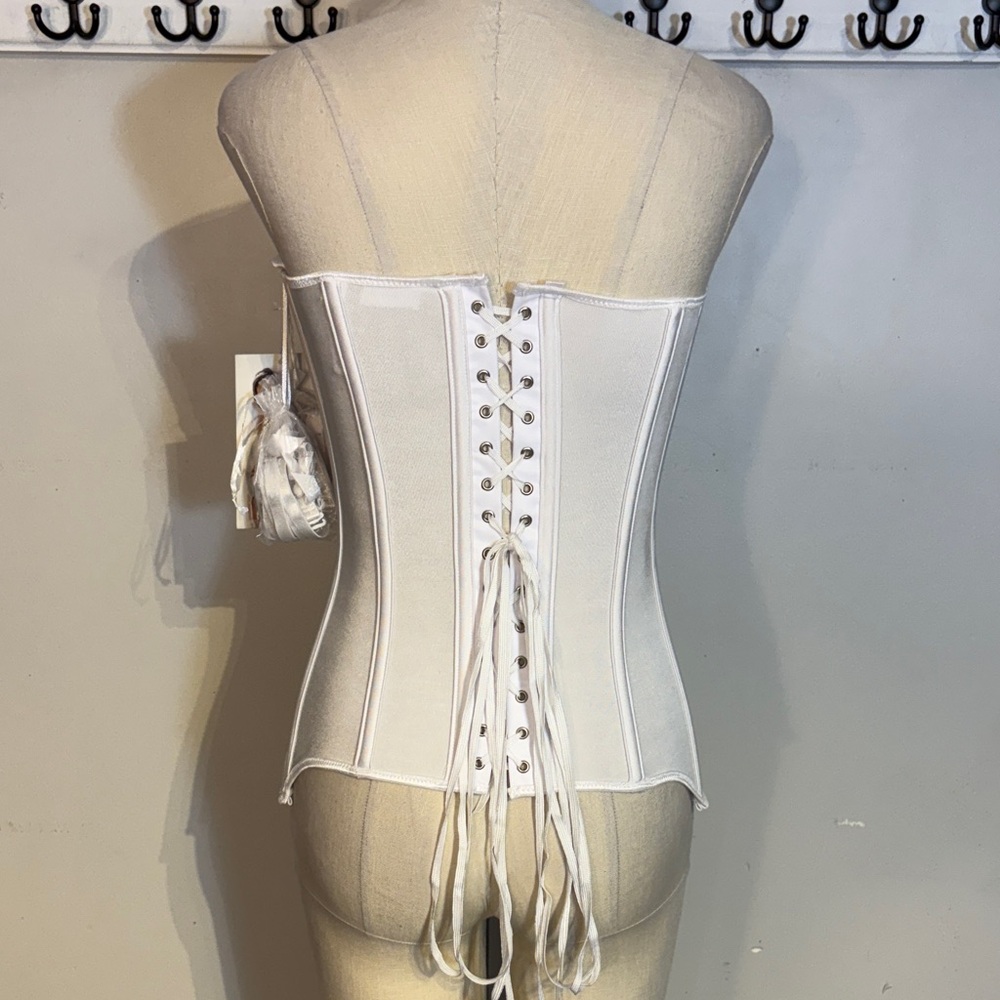 2. White Zip-Up Corset by Coquette Diva Various sizes NWT